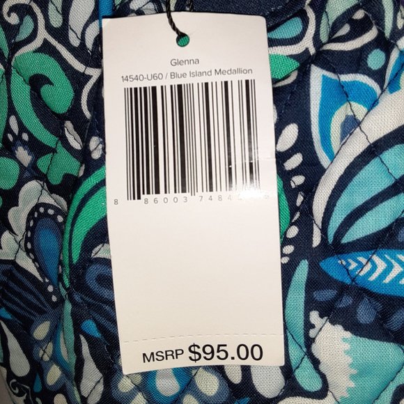 NWT Vera Bradley Glenna in Blue Island Medallion - Picture 3 of 5